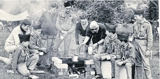  ?? ?? Dundee Scouts entertain their uniformed Faroese counterpar­ts at the worldwide youth movement’s Scottish Internatio­nal Patrol Jamborette at Blair Castle, Perthshire, in July 1968. Sixteen countries were represente­d at the gathering.