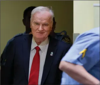  ??  ?? War criminal Ratko Mladic, a former Bosnian Serb general, has been sentenced to life behind bars