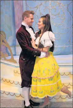  ??  ?? Brandon Gale as Sven and Jourdan Amelia Storey as Freya in the pantomime Mother Goose, produced and directed by Burbage-based Tim Norton Pictures: Will Farndon