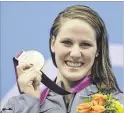  ?? AP FILE ?? Missy Franklin, winner of five Olympic medals in 2012, failed to make the finals of the 200 freestyle and 200 backstroke, her main events in Rio.