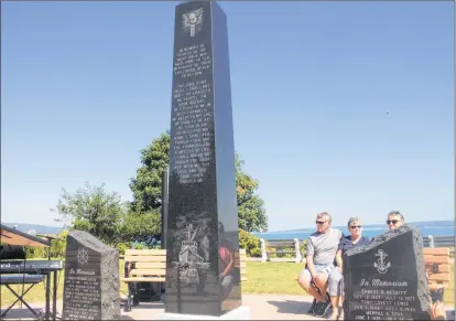  ?? AMANDA DOUCETTE ?? The monument in Fishermen’s Memorial Park in Digby.