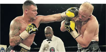  ?? /VELI NHLAPO ?? Kevin Lerena connects with a straight left through the defence of Dmytro Kucher.