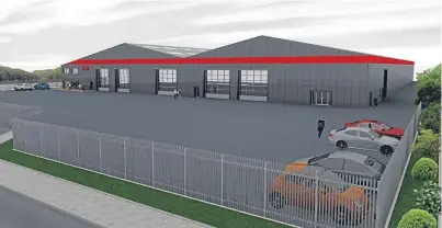  ??  ?? An impression of how Galloway’s revamped former base at Wester Gourdie Industrial Estate will look.