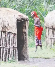  ??  ?? A recreated Masai village in Kenya.