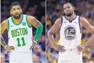  ?? ASSOCIATED PRESS FILE ?? Kevin Durant, right, announced Sunday he is leaving Golden State and joining the Brooklyn Nets. It’s expected that Kyrie Irving, left, will join him there.