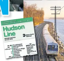  ??  ?? Although much of “The Commuter” was filmed in England, Neeson’s character is a passenger on the Metro-North Hudson line.