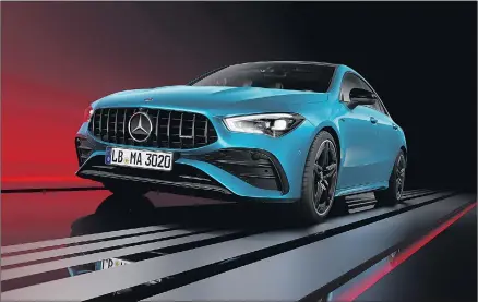  ?? ?? FACELIFT: Mercedes-benz has strengthen­ed the CLA range with sportier looks, reshaping the front apron and revising the grille.