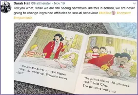  ??  ?? She tweeted an image of her son’s story book based on the classic tale