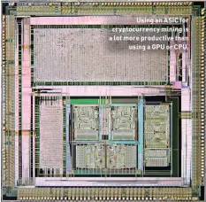  ??  ?? Using an ASIC for cryptocurr­ency mining is a lot more productive than
using a GPU or CPU.