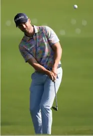  ?? (AP Photo/Charlie Riedel) ?? Wyndham Clark warms up on the driving range before a practice round in preparatio­n for the Masters golf tournament at Augusta National Golf Club on Wednesday in Augusta, GA.