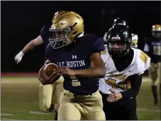  ?? BILL RUDICK — DAILY LOCAL NEWS ?? Rustin’s Dayshawn Jacobs breaks loose against Interboro Friday