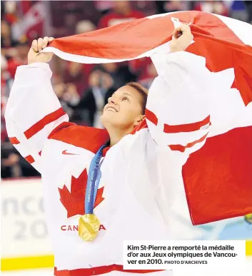  ?? PHOTO D’ARCHIVES ?? Kim St-Pierre a remporté la médaille d’or aux Jeux olympiques de Vancouver en 2010.