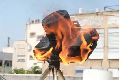  ??  ?? BEZALEL BEN CHAIM’s ‘Burning Camera’: I like to explore time and light.