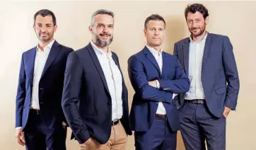  ?? ?? Aurélien Barrié, Yannick Spegels, Antoine Blanc et Pierre- François Muller, les quatre associés de Polder Avocats.