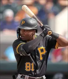  ?? Charlie Neibergall/Associated Press ?? Termarr Johnson showed off his skills at the plate on an electric night in Bradenton, Fla.