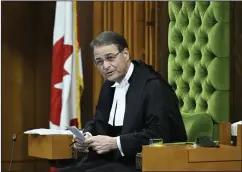  ?? CP PHOTO JUSTIN TANG ?? Speaker of the House of Commons Anthony Rota looks on during Question Period in the House of Commons on Parliament Hill in Ottawa on Thursday, June 16, 2022. The Conservati­ves’ cheeky catch phrase for inflation under the Liberals has gotten some MPs into trouble in the House of Commons, where saying “Justinflat­ion” has been ruled as verboten.