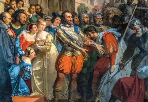  ??  ?? Henri IV à Libourne après la bataille de Coutras (1824), de PierreJérô­me Lordon.