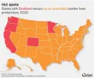  ?? Photograph: Grist/Columbia University ?? States with finalized heat regulation­s.