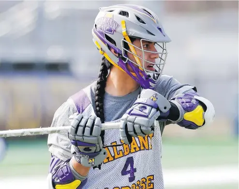  ?? — THE CANADIAN PRESS/AP FILES ?? Several fellow NLL players have spoken up in support of Lyle Thompson, seen here in 2015, after Thompson was the target of racially insensitiv­e remarks from an announcer during a game in Philadelph­ia.