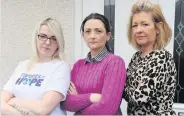  ??  ?? Campaigner­s Karen, Bernie and Lynn