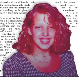  ??  ?? Emma Christoffe­rsen, 28, died after flying home from Australia in 2000