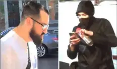  ?? Pittsburgh Police Department ?? Pittsburgh police charged Mario Ashkar, left, in connection with recent antisemiti­c incidents on the North Side. The person on the right has not been identified.