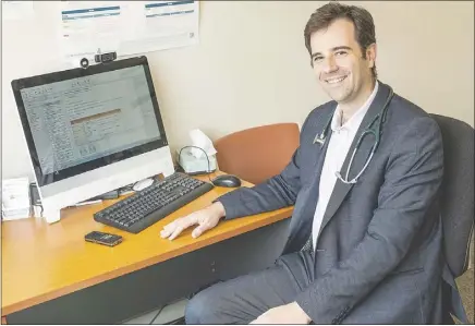  ??  ?? Dr Florian Honeyball’s role as a Dubbo-based cancer care specialist gives him “lots of opportunit­y” to advocate for better health, inform government and create policy. PHOTO: DUBBO PHOTO NEWS/EMY LOU