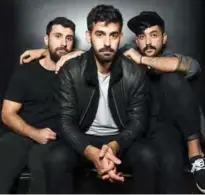  ??  ?? In this file photo ( From left) Musicians Haig Papazian, Carl Gerges and Hamed Sinno of Mashrou’ Leila pose for a picture in New York. — AFP photos