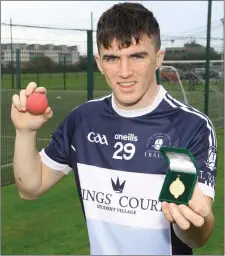  ??  ?? Tommy Quirke from the Institute of Technology in Tralee winner of the All Ireland Inter Collegiate 60x30 Handball Grade C title in Wexford at the weekend. Photo by Con Dennehy