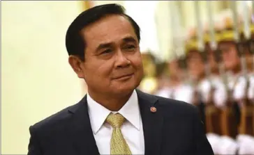  ?? AFP ?? The Thai cabinet passed a resolution on Tuesday transferri­ng the portfolios of several ministers to Prime Minister Prayut Chan-o-cha, placing him in charge of laws ranging from the Arms Control Act to the Computer Crimes Act.