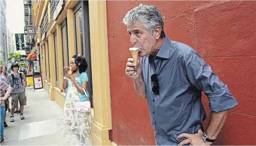  ?? COURTESY OF FOCUS FEATURES THE ASSOCIATED PRESS ?? Anthony Bourdain in the documentar­y “Roadrunner.” The whole idea of deepfakes in our culture is something we’re increasing­ly wrestling with, says Steve James.