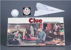  ?? Victoria Gray/The Strong via AP ?? The three toys inducted into the National Toy Hall of Fame Class of 2017 are, from top left, the Wiffle Ball, the paper airplane and the board game Clue. The trio was honored Thursday at the upstate New York hall.