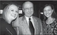  ??  ?? John Ostner (center) with Kelly Moran
and Taylor Mallia, both of Houston