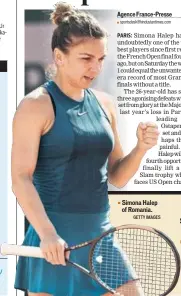  ?? GETTY IMAGES ?? Simona Halep of Romania.