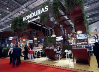  ?? ?? The booth of Honduras at the Sixth China Internatio­nal Import Expo in Shanghai on November 6, 2023