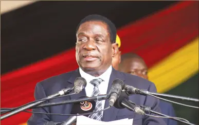  ??  ?? President Mnangagwa