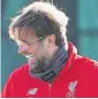  ??  ?? RELAXED Liverpool boss Klopp at training yesterday