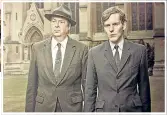  ??  ?? That Thursday feeling: Roger says he and Shaun Evans (left) work well together which makes filming the show a pleasure.