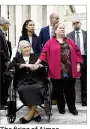  ?? SUSAN WALSH / AP 2019 ?? The firing of Aimee Stephens (seated center, with wife Donna Stephens) by a Detroit-area funeral home over gender identity was one of the cases that led to Monday’s ruling. Stephens died last month.