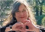  ?? COURTESY OF KARLEE STRAIN ?? Kim Strain, 55, was critically injured July 2 in a crash on old Route 66 between Tramway and Carnuel. She lost a leg and severely injured an arm, but those who know her say she will never lose her smile or joy for life.
