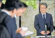  ??  ?? US Special Representa­tive for North Korea Policy Joseph Yun (right) during an interactio­n with the press in Tokyo REUTERS FILE