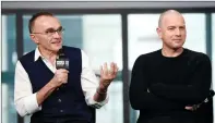  ?? PHOTO BY EVAN AGOSTINI/INVISION/AP ?? Director Danny Boyle, left, and actor Ewan McGregor participat­e in the BUILD Speaker Series to discuss the film, "T2 Trainspott­ing", at AOL Studios on Tuesday in New York.