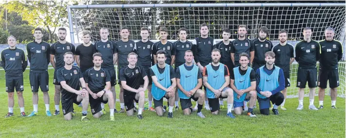  ??  ?? Forfar West End Junior Football Club, whose Premier League game at Arniston was called of due to the weather.