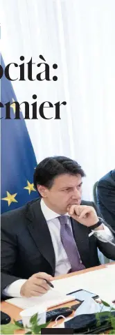  ?? FOTO ANSA ?? Al tavolo Il presidente del Consiglio Giuseppe Conte agli Stati generali dell’economia