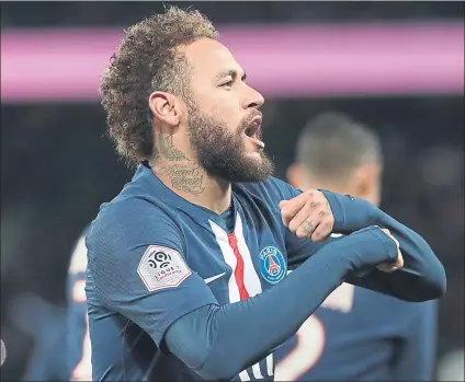  ?? FOTO: GETTY ?? Neymar (28 años) tiene contrato con el Paris Saint-germain hasta 2022 pero quiere volver a vestir la camiseta del FC Barcelona