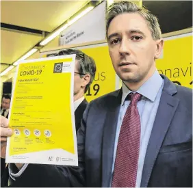  ?? PHOTO: GERRY MOONEY ?? Measures: Health Minister Simon Harris has headed up the Government’s response to the pandemic.