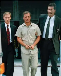  ?? FOTO: AP ?? Jack Unterweger ved retten efter sin anholdelse i 1992. Først to år senere blev sagen afgjort – og kort efter valgte han at tage sit eget liv.