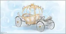  ?? COURTESY OF DISNEY ?? Concept art envisions the new Cinderella Platinum Coach, a Disneyland wedding accoutreme­nt that will set you back around $5,000.