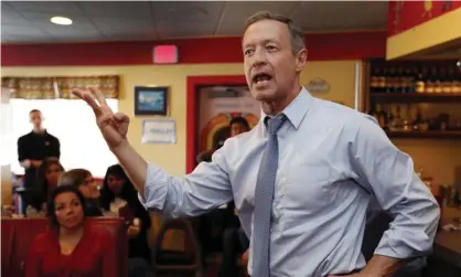  ??  ?? Democratic presidenti­al candidate and former Maryland governor Martin O’Malley speaks during a campaign stop in January 2016 in New Hampshire. Photograph: Jim Cole/AP