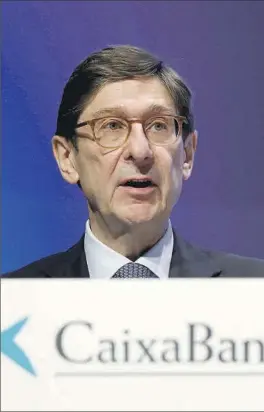  ?? EFE ?? El presidente de CaixaBank, José Ignacio Goirigolza­rr, en la junta.